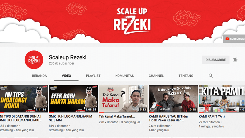 Dukung YouTube Scaleup Rezeki